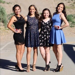 Black formal fitted dress